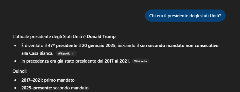 Presidente nel passato